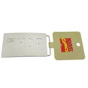 Marvel Thor Hammer Silver Metal Belt Buckle Superhero Accessory